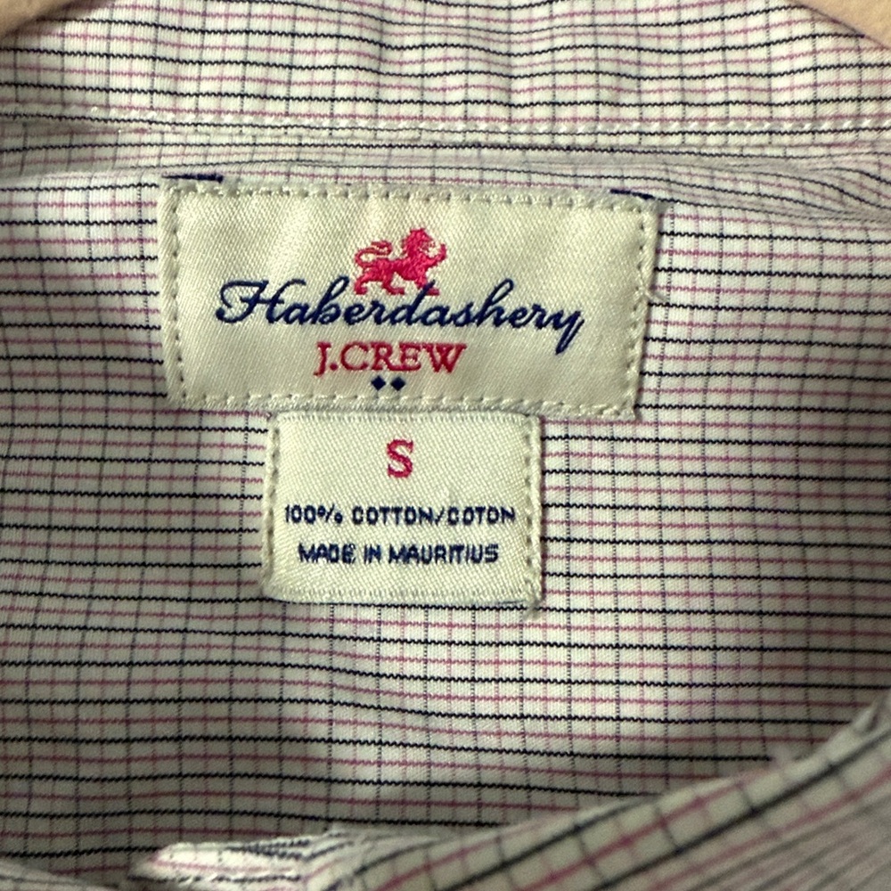 J. Crew Haberdashery Pink Button down Checkered Cotton Shirt SZS. Long sleeve. - Picture 3 of 14